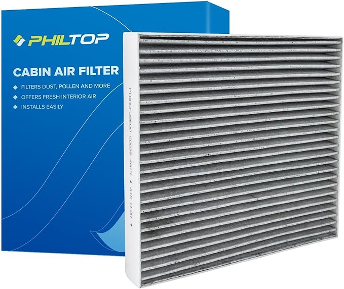 PHILTOP Cabin Air Filter w/Activated Carbon, Compatible with CF12820 Hyundai Tucson, Elantra, Santa Fe, Sonata, Santa Cruz, Ioniq 5, Ioniq 6, Elantra N, Kona, Kia Sportage, Sorento, K5, Niro, EV6