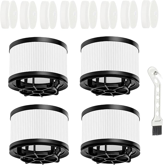 21 PCS LVAC-200 Filter Replacement for LEVOIT LVAC-200/LVAC-300/LVAC-200 MAX Cordless Stick Vacuum Cleaner,8 Pre-Motor Filters 4 Post-Motor Filters,Designed for Higher-Frequency Replacements
