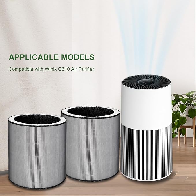 2-Pack C610 Replacement Filter Z, Compatible with Winix C610 Air Purifier, Z Filter 1712-0121-00