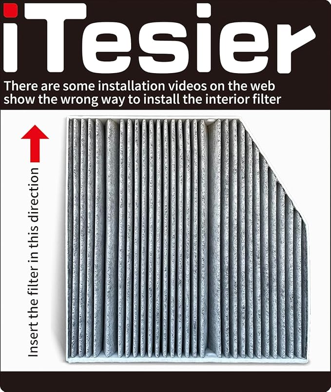 cabin air filter kit fits Mercedes GLC300 (2015-2022), C300 (2015-2023), E300 (2017-2019), E400 (2018), E350 (2020-2023), E450 (2021-2023), Replaces OEM 2058350147&1668300218