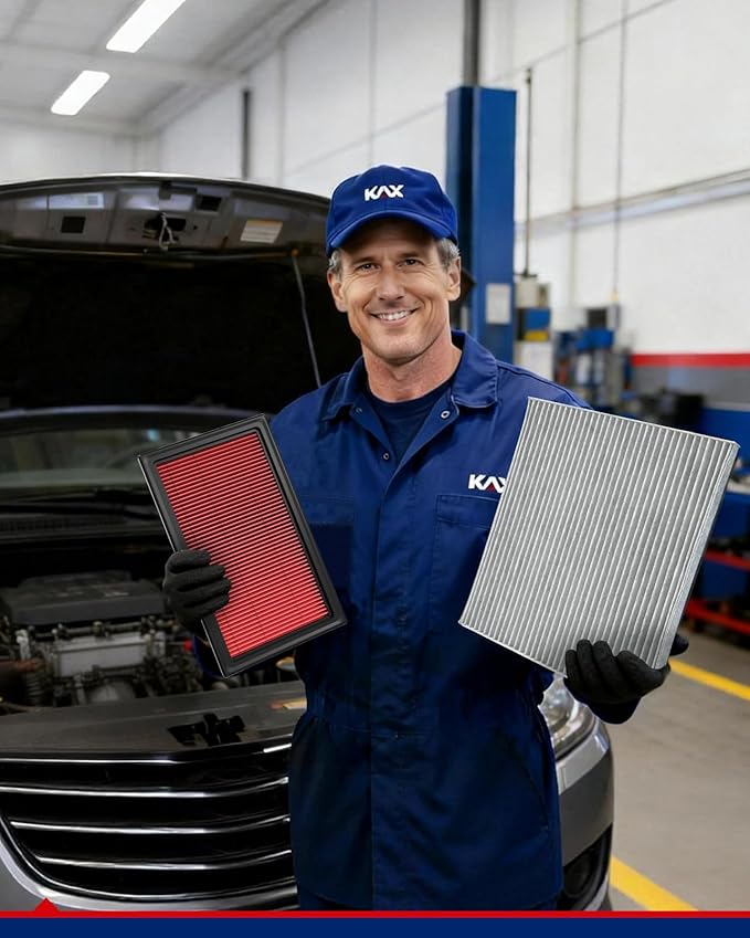 KAX Engine & Cabin Air Filter Kit, Replacement for Nissan Murano 2009-2014, Maxima 2009-2014, Altima 2007-2012 3.5L, Quest 2011-2017, Replace# CA4309 CF11173