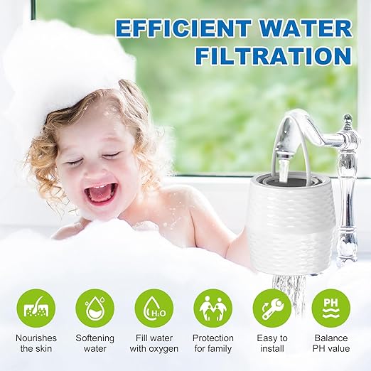 Bath Filter Cartridge for Tub - KDF-55 Bath Water Filter Cartridge for Tub Faucet, Removes Most Chlorine, Lead, Fluoride and Heavy Metals | Hard Water Softener, Improves Skin, Hair and Nails