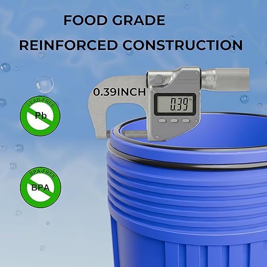 3-Stage Whole House Water Filter System, PFAS Reduction, 20x4.5 Inch, Includes PP, CTO & PFAS Carbon Block, 1" NPT Brass Ports, Drain Valves, Wrench & Install Kit