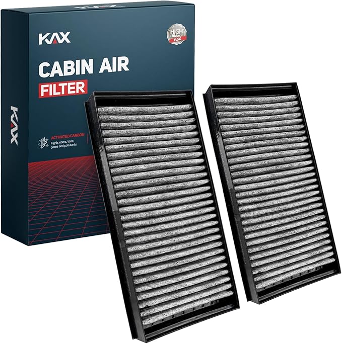KAX Cabin Air Filter with Activated Carbon, CF10936 Replacement for BMW X5 2007 2008 2009 2010 2011 2012 2013 2014 2015 2016 2017 2018 2019, X6 2008-2019, Passenger Compartment Air Filter