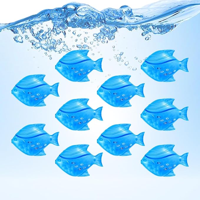 Humidifier Tank Cleaner, 10PCS Universal Humidifier filters fish Compatible with Drop,Droplet, Warm&Cool Mist Humidifiers, Fish Tank, Keep The Water (Fish-blue)