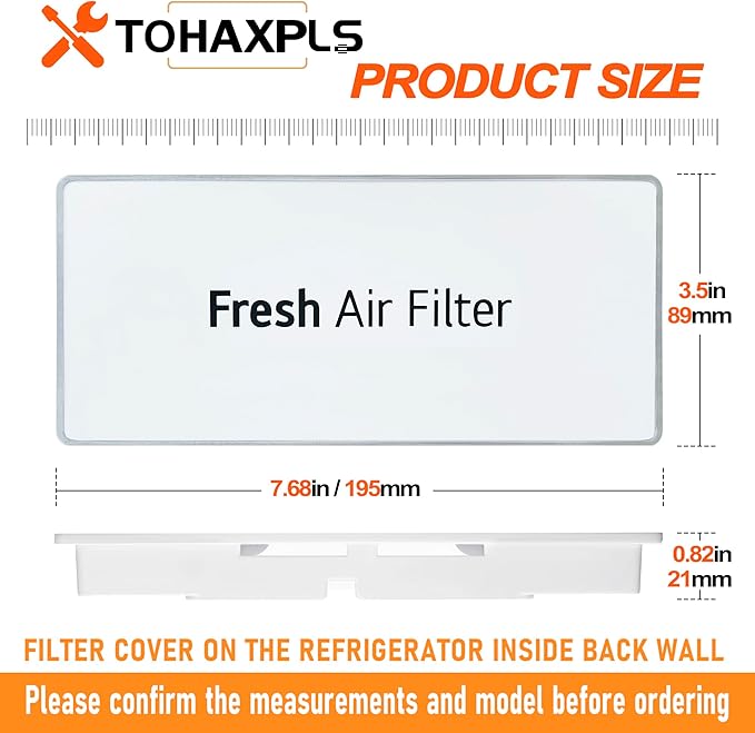 MCR66849208, MCR66849219 Filter Cover Decor Compatible with LG Refrigerator Fresh Air Filter Cover accessories Replaces Part Numbers 4957379, ACW75477501, AP6892370, PS12085698-1 Pack
