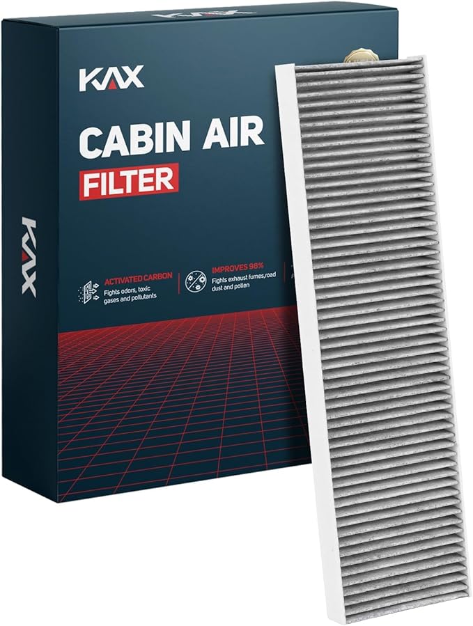 KAX Cabin Air Filter, Replacement for CF10733 Cooper (2007-2015), Countryman (2011-2016), Paceman (2013-2016), Cabin Filter with Activated Carbon (Behind Glove Box)