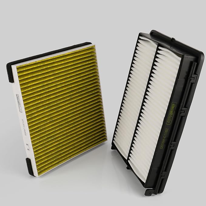 Engine & Cabin Air Filter Set for Hyundai Santa Fe 2.0L 2.4L (2019-2020), for Kia Telluride 3.8L (2020-2024), Replace 97133J5000 28113A9100