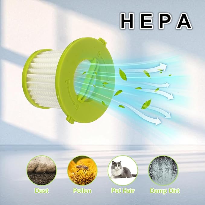 HEPA Filters Replacement Compatible with Ryobi ONE+ 18V Handheld Vacuum Models PCL700 PCL704 PCL705 Series, Also Fit HART 20-Volt Hand Vacuum HPHV34 and More, Part # A32F05N A32HF00 HAHV33