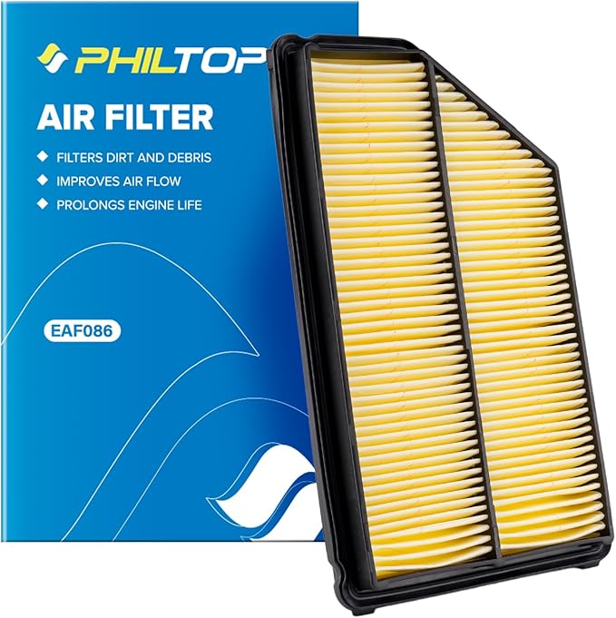 PHILTOP Engine Air Filter, CA9361 Compatible with Honda Pilot 2003-2008, Acura MDX 2001-2006, Improve Engine Performance, Rigid panel
