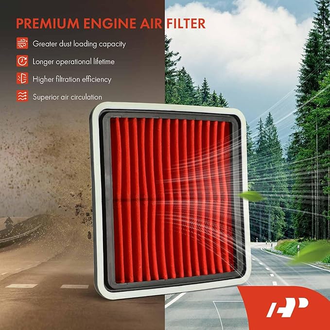 A-Premium High-performance, Pre-oiled Engine Air Filter Compatible with Subaru Models - Forester 2009-2018, Impreza 2008-2016, Legacy 2005-2019, Outback 2005-2019, Tribeca 2008-2014, WRX, XV Crosstrek