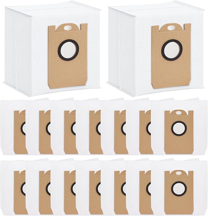 Dust Bags for AIRROBO T20+/ T25+/ T30+/ T25+C Robot Vacuum Cleaner, Replacement Vacuum Bags Disposable Bag Airrobo Robot Vacuum Dust Bags Replacement Parts (16 Pack)