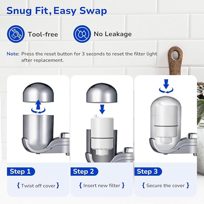 Fil-fresh 2-Pack PURFaucet Water Filter Replacement for PURFiltration System, Model FM-3700, PFM400H, PFM350V, Filter RF3375