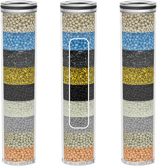 3-Pack Replacement Shower Filter Cartridge Compatible with SunCleanse Handheld Shower Head,Multi-Stage Water Softener Filter for Hard Water Reduce Chlorine and Harmful Substances