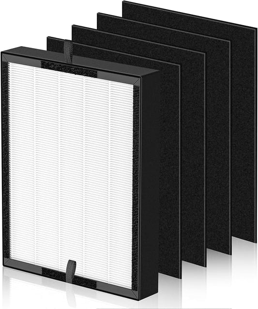 45i Replacement Filter Compatible with Alen BreatheSmart Flex Bh400 & 45i Air Purifier, 3-in-1 45i HEPA Filter with Activated Carbon Pre-Filter, B4-Pure / Fl40, 1 Hepa Filter + 4 Carbon Filters
