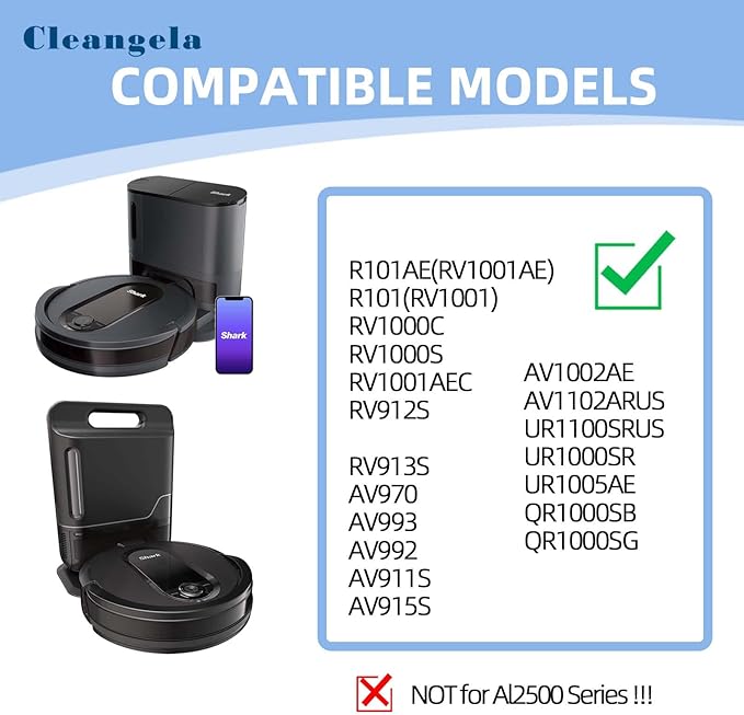 Accessories Kit for Shark IQ RV1001AE AV911S EZ AV1010AE RV1000 RV1001 AV970 AV993 AV1002AE Vacuum Cleaners