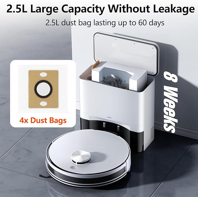 18 Pack Replacement Parts for ILIFE A30 A30 Pro Robot Vacuum Cleaner, Accessories Kit with 1 Main Brush 4 Dust Bag 4 HEPA Filter 4 Mop Pad 4 Side Brush1 Cleaning Brush