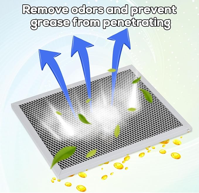 1pcs Range Hood Filter, Range Hood Filter Replacement Air Filter Factory Parts Compatible with Broan Nutone 41F, 97007696,97005687 Range Hoods (Black)