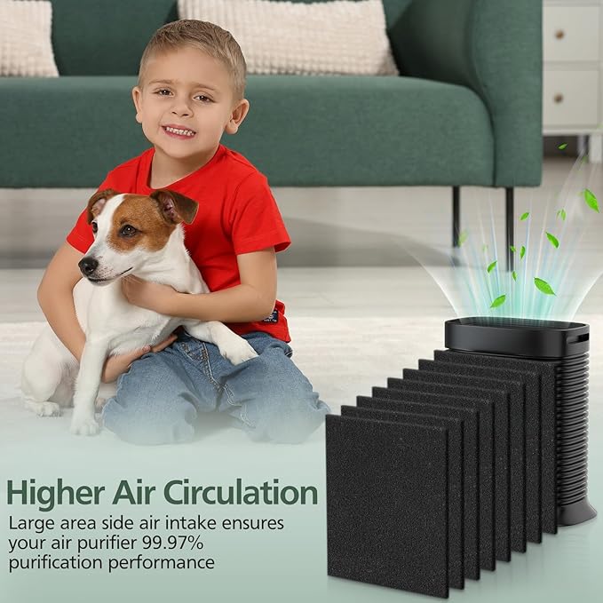 8 Pack HPA300 Pre Filter A, HRF-A300 Pre Kit Filter for Honeywell HPA300 Air Purifier, Precut Activated Carbon Prefilter for HPA300, HPA304, HPA3300, HPA5300, HPA8350 Series