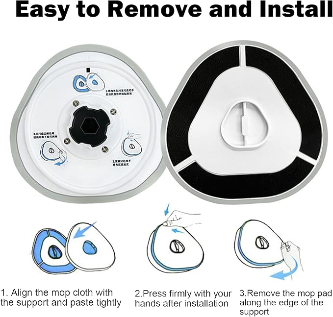 Replacement Mop Pad Holder Module with 4 Mop Pads Compatible for NARWAL T10 J1 J2 Microfiber Resuable Mop Cloth Robot Vacuum Cleaner Accessories