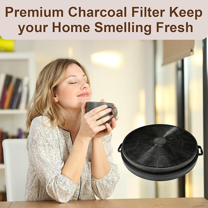 4 Pack Charcoal Filters Compatible with MCBON IE71-BLACK, TE77, SOONYE SOP05-30/36, SOP06-30, SOT02-30, Zline and AKDY Range Hood. Compare to Part # CF01, CF001, CF0003, CF0006, IE71