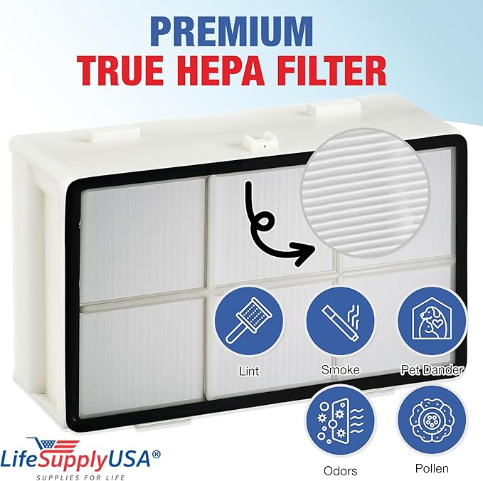 LifeSupplyUSA True HEPA Filter Replacement Compatible with Dyson AirBlade Hand Dryer 910112-04 920336-01 965359-01 925985-01 925985-02 910112-01 AB01 AB02 AB03 AB04 AB06 and AB14 Air Purifier