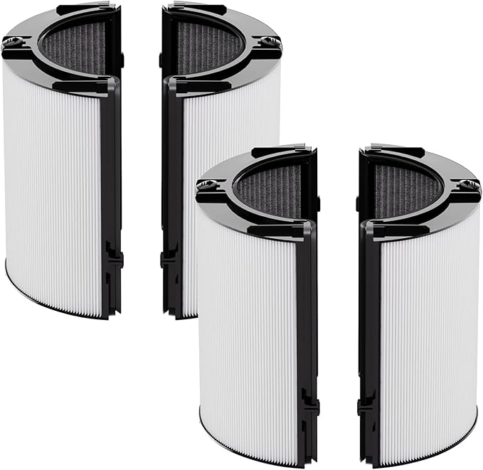 Leemone True HEPA+Carbon Filter 2-Pack Replacement for Dyson HP1 PH01 PH02 PH03 HP06 TP06 HP07 TP07 HP09 TP09 HP10 TP10 360° Combi Glass Purifying Fans, 2-in-1 Replacement Filters, 2 Pack