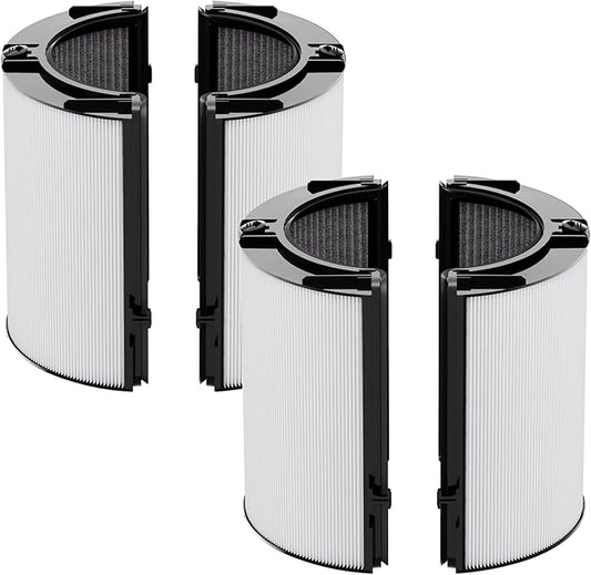 Leemone True HEPA+Carbon Filter 2-Pack Replacement for Dyson HP1 PH01 PH02 PH03 HP06 TP06 HP07 TP07 HP09 TP09 HP10 TP10 360° Combi Glass Purifying Fans, 2-in-1 Replacement Filters, 2 Pack