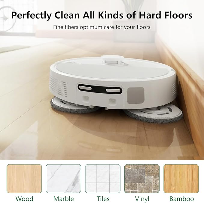 405 Replacement Accessories Parts for iRobot Roomba Plus 505 Combo / 507 Combo Robot Vacuum Cleaner, Vacuum Parts with 1 Main Brush, 3 HEPA Filter, 4 Side Brushes, 4 Dust Bag, 4 Mop Cloths