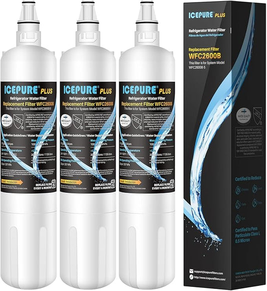 ICEPURE Refrigerator Water Filter Replacement For Sub Zero 4204490, 4290510 9030868, InSinkErator F-1000, F-2000 Refrigerator Water Filter, 3 Pack