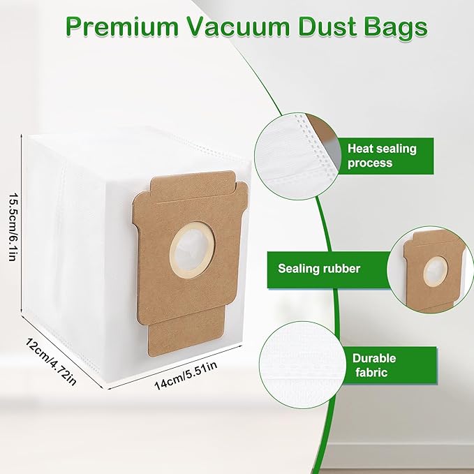 21 Pack Replacement Parts for iRobot Roomba 104,105 Vac/Combo, Q0520 105 Essential Vacuum Accessory Kit - Includes 2 Roller Brushes, 4 HEPA Filters, 8 Dust Bags, 6 Side Brushes, 1 Cleaning Tool