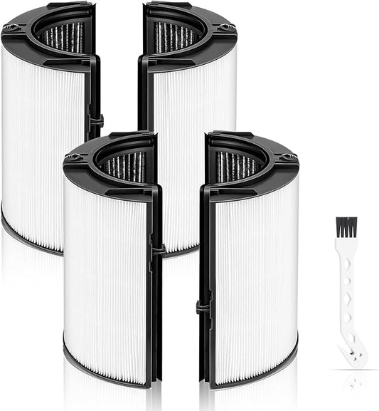 2 Pack 360° Combi Glass HEPA + Carbon Air Purifier Filter Compatible with Dyson HP04 TP07 TP06 HP06 TP04 TP7A PH02 PH01 PH03 PH04 PH3A HP09 TP09 HP07 HP10 TP10 HP4A HP7A DP04 Air Purifier, #965432-01