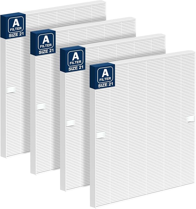 4 Pack 115115 HEPA Filter Compatible with Winix C535 C909 Air Purifier and PlasmaWave P300 AM90 6300 6300-2 9000 9800 H13 True HEPA Replacement