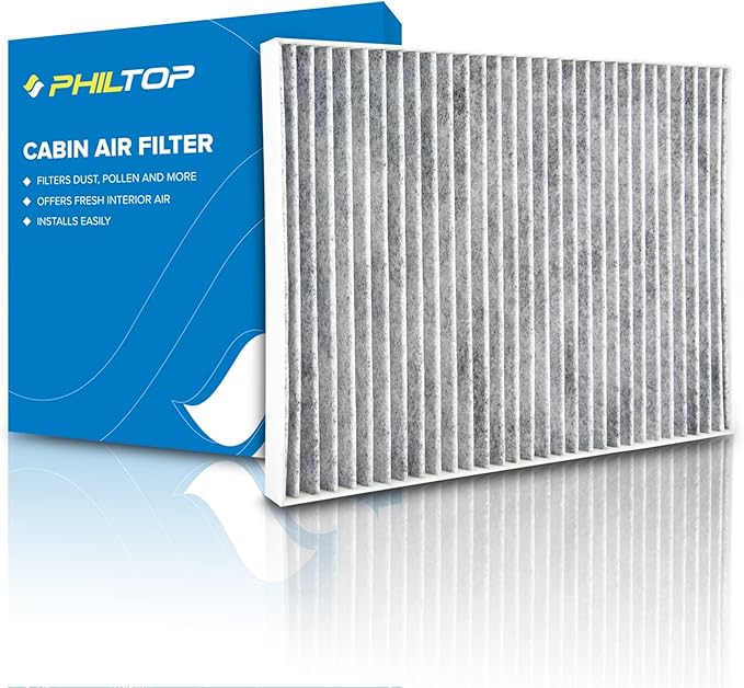 PHILTOP Cabin Air Filter w/Activated Carbon, Compatible with CF10709 Kia Sportage, Rio, Forte, Rondo, Forte Koup, Rio5, Hyundai Accent, Tucson, Veloster, Genesis Coupe