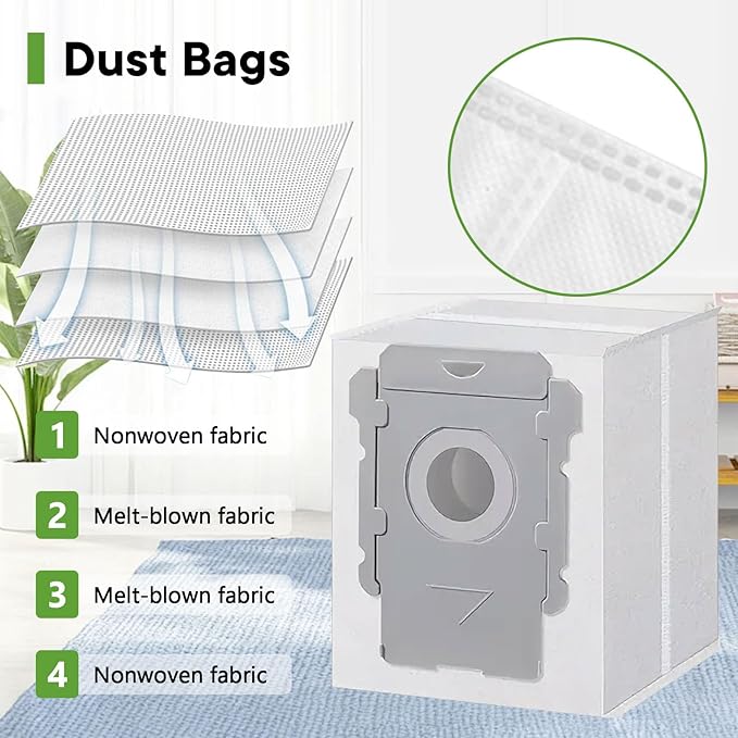 25 Pack Replacement Parts Compatible with iRobot Roomba Combo 10 Max,Combo j9+,Combo j7+/Plus Vacuum (Only Combo series), 2 Brushes+3 Mop Pads+6 Filters&Side Brushes&Bags