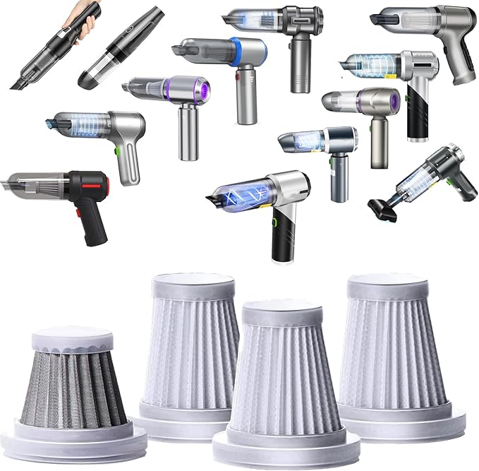 1 Steel + 3 Hepa Replacement 2 inch Filters Compatible with IYOFINE ST-6653 Plus, Houscly-ST6653, IHE HL-107, Saker, Sakerplus, XCOOL, houscly, Wirelume, Wansimoo, HRYCF, Yomile, Piwosa, CHUMPOSH Vac
