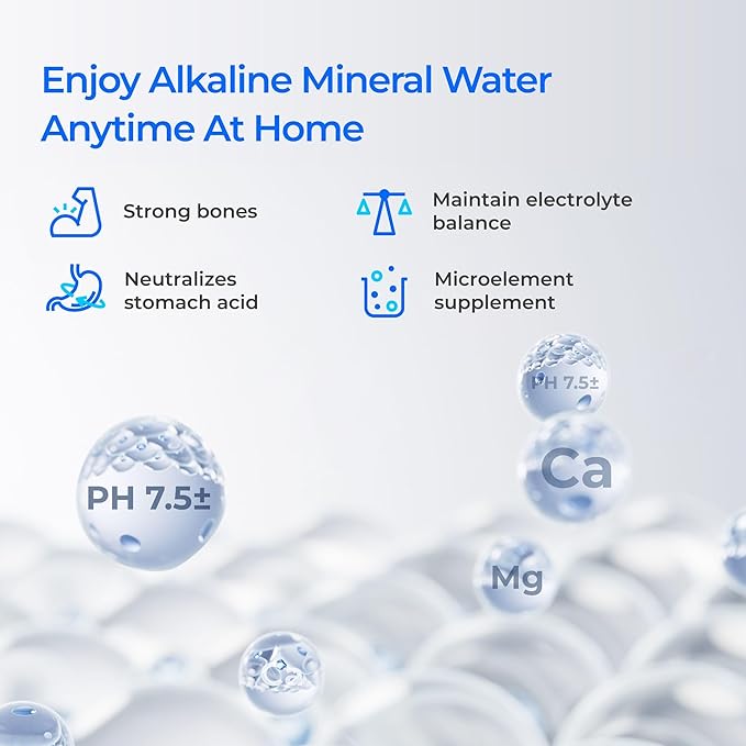 Waterdrop F1A Alkaline Mineral Filter, Replacement for X8-WAN & X12 & X12-WAB & X12-PRO & X16 & X16-BAS Tankless Reverse Osmosis System, Minerals Added, 12-month Lifetime