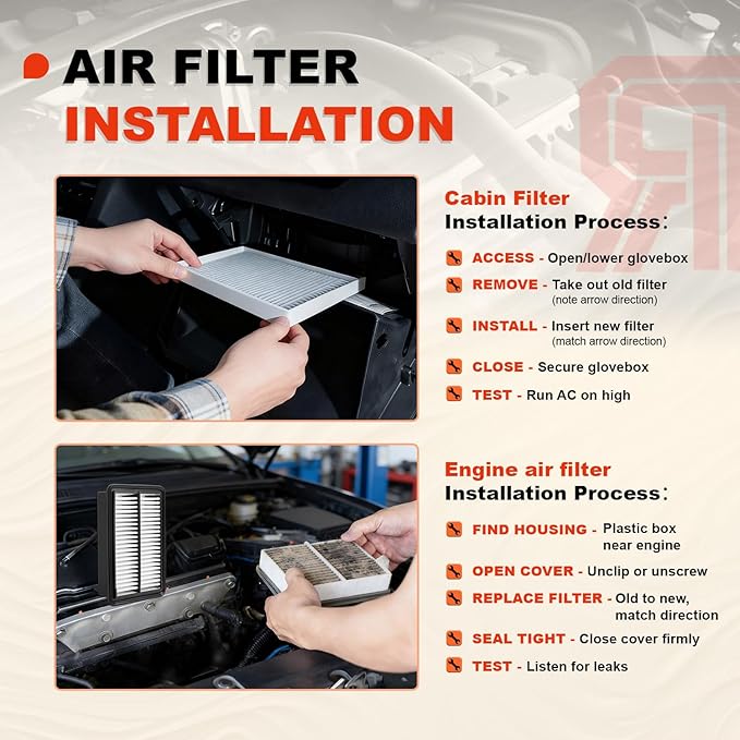 CRV/Civic/Accord Hybrid Upgraded Engine & Cabin Air Filter Kit Enhanced Filtration, Compatible with 2023-2025 CRV Hybrid 2.0L, 2023-2025 Accord Hybrid 2.0L, 2025 Civic Hybrid 2.0L