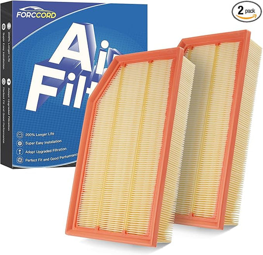 2-Pack Engine Air Filter Fits for Jeep Wrangler (2018-2026), Jeep Gladiator (2020-2026) Air Filter Replacement for 68257030AA Wrangler Car Accessories