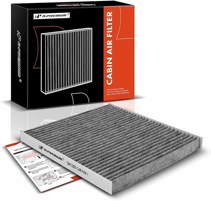 A-Premium Cabin Air Filter with Activated Carbon Compatible with Jeep Cherokee 2019 2020 2021 2022 2023, Behind Glove Box, Replace# 68410725AA