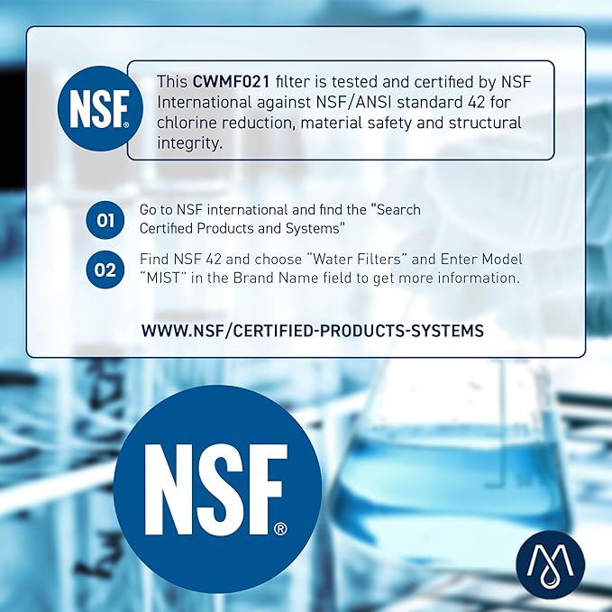 Mist HAF-CIN/EXP Refrigerator Water Filter Replacement for Samsung DA29-00020B, DA29-00020A, Kenmore 46-9101 – NSF 42 & 372 Certified – 3 Pack