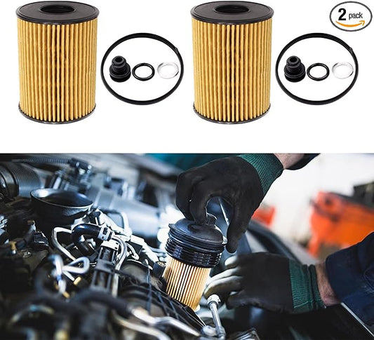 2PCS Oil Filter, Automotive Replacement Oil Filters, Car Parts Engine Oil Filter Compatible with 2022-2023 Hyundai Sonata, Kia Sorento 2.5 L, Replaces# 263502S000, 26350-2R000