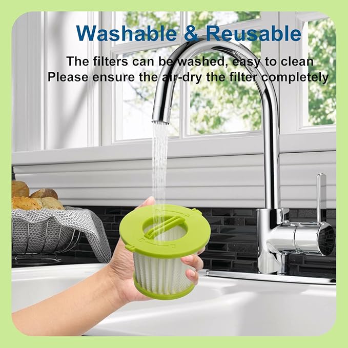 4 Pack HEPA Filters Replacement Compatible with Ryobi ONE+ 18V Handheld Vacuum Models PCL700 PCL704 PCL705 Series, Also Fit HART 20-Volt Hand Vacuum HPHV34 and More, Part # A32F05N A32HF00 HAHV33