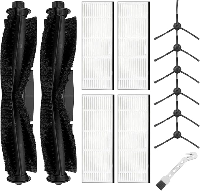 Accessories Kit for Honiture Q6 Pro, for Airrobo T10+, for Laresar L6 Pro Q6 Pro, for Ultenic T10, for Proscenic M8 Robot Vacuum Cleaner Replacement Parts