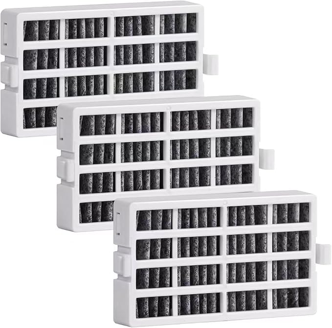 3 Pack W10311524 Air Filter Replacement for Whirlpool Kenmore Refrigerator Compatible with Fresh Flow Refrigerator Air Filter, Reduce Odors with Activated Carbon Filter