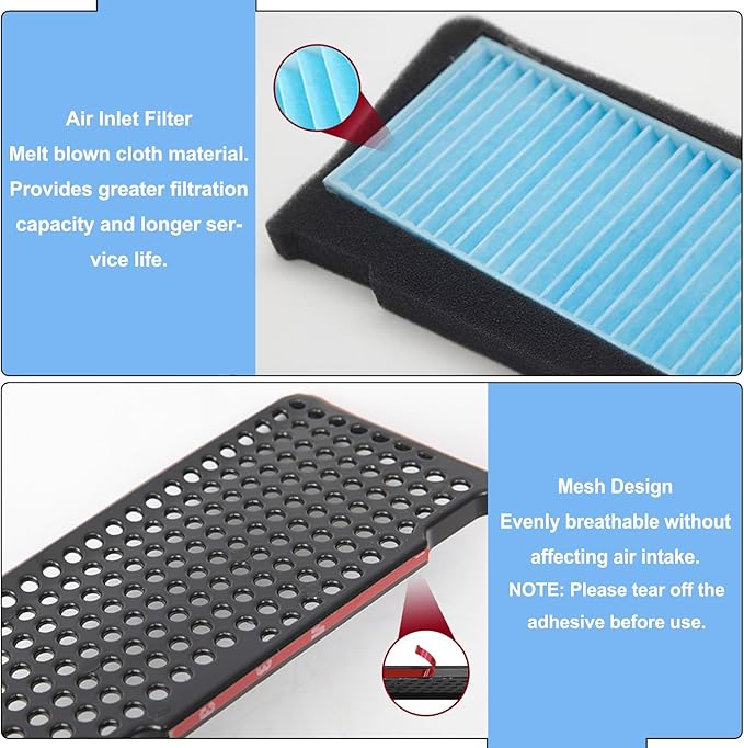 KIKIMO for Tesla Model 3 Air Filter Intake Accessories Replacement 2025 2024-2021, for Tesla Model 3 Accessories, Air Intake Grille ABS Protection Cover