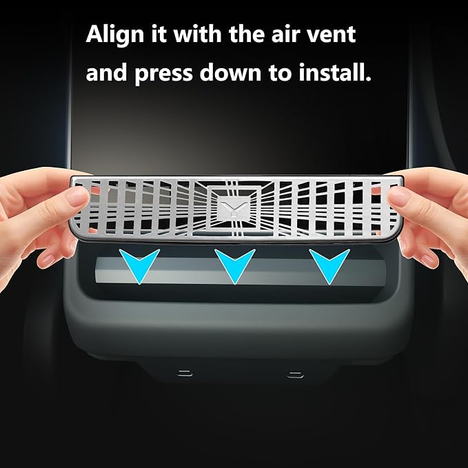Rear Condition Air Vent Outlet Cover for 2025 2026 Tesla Model Y Juniper Accessories Air Flow Vent Grille Protection Upgraded stainless steel and ABS
