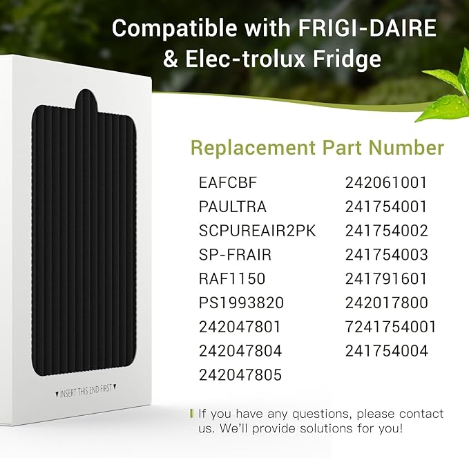 6 Pack Upgrade Refrigerator Air Filter Replacement Compatible with Frigi-daire PAULTRA Pure Air Ultra and Elec-trolux EAFCBF Fridge Fit for 242061001 242047801 242047804 241754001