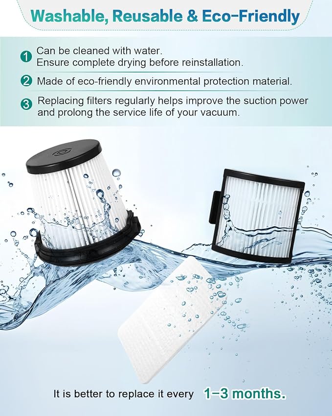 IW3511 IW3120 HEPA Filters Replacement Parts Compatible with Shark IW3511 Detect Pro Cordless Stick Vacuum Cleaner and Shark IW3120 Detect Clean Auto Empty System, IW1111, IW1120, IW3615 (3Pack)