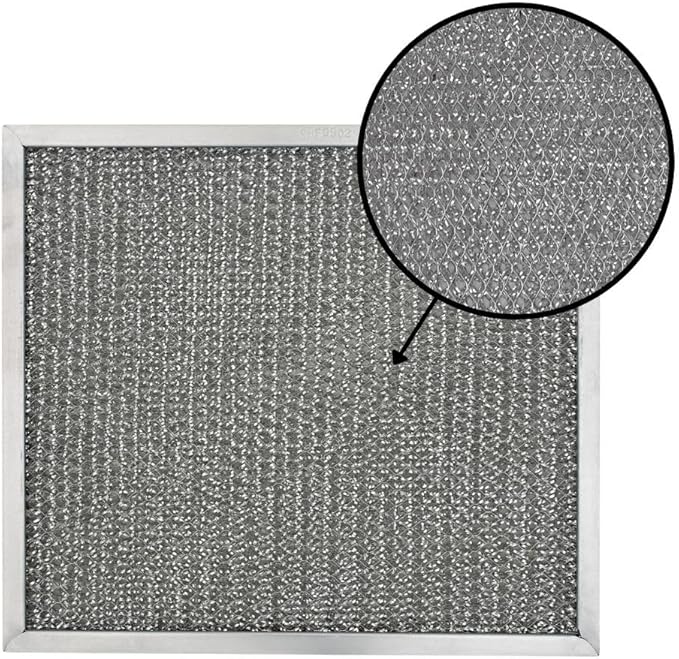 MIAMI-CAREY Aluminum Range Hood Filter - 9" x 10 3/32" x 3/8" - Pack of 2 Filters - Reusable, Compatible with GEMLINE, BROAN - Layered Expanded Bonded Aluminum Mesh